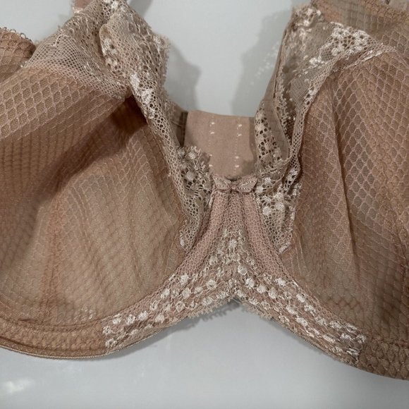 NEW‎ $66 Elomi [ 34I US] Charley Full Figure Underwire Plunge Bra in Nude #5791 - Picture 5 of 10
